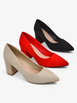 New Damskie czółenka eko zamszowe Ugandes Klasyczne