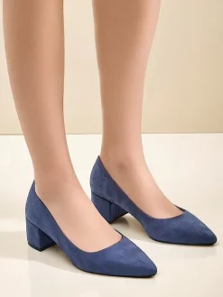 New Damskie czółenka na niskim obcasie Bosanna Klasyczne