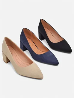 New Damskie czółenka na niskim obcasie Bosanna Klasyczne