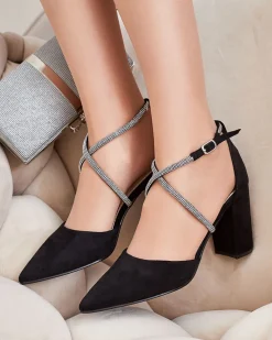 Discount Damskie czółenka z cyrkoniami Briticca Buty Na Wielkie Wyjście|Klasyczne