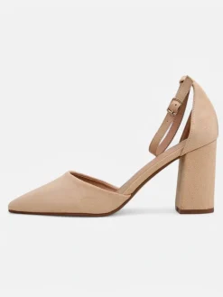 Sale Damskie czółenka eko zamszowe Caldesse Klasyczne