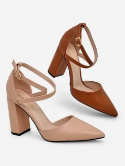 Damskie czółenka z krzyżowanymi paseczkami Eurolias Klasyczne