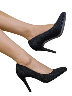 Best Damskie czółenka z brokatem Shinles Buty Na Wielkie Wyjście|Szpilki