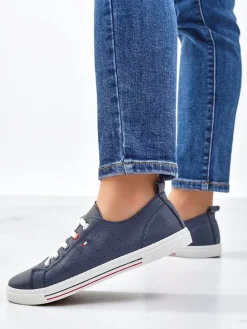 Sale Damskie eko skórzane trampki Keopsa Trampki