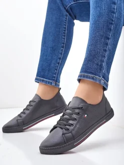 Best Damskie eko skórzane trampki Keopsa Trampki