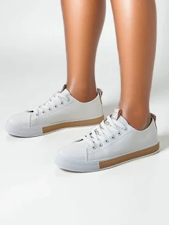 Best Damskie eko skórzane trampki Eccola Trampki