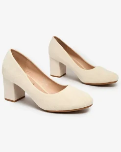 Damskie eko-zamszowe czółenka Semwu Klasyczne