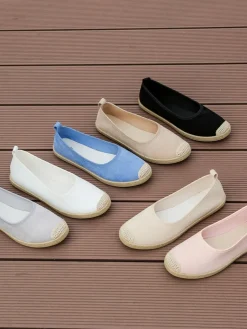 Outlet Damskie espadryle eko zamszowe Aroles Espadryle Płaskie