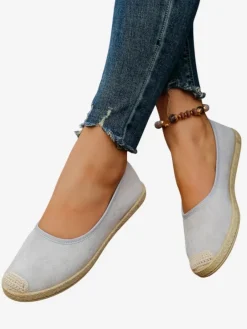 Outlet Damskie espadryle eko zamszowe Aroles Espadryle Płaskie