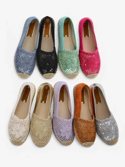 New Damskie espadryle ażurowe Verela Espadryle Płaskie