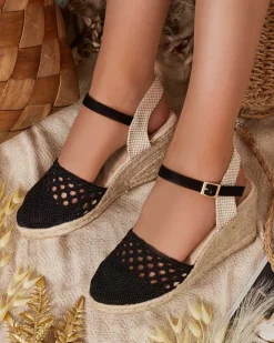 Outlet Damskie espadryle na koturnie Sintoles Sandały Na Koturnie