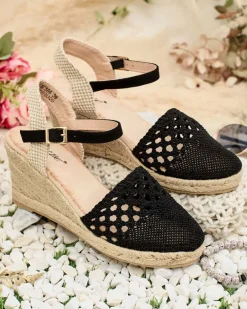 Outlet Damskie espadryle na koturnie Sintoles Sandały Na Koturnie