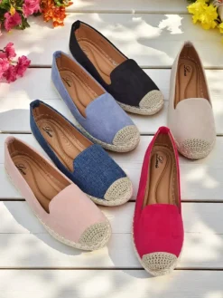 Best Damskie espadryle eko zamszowe Bombei Espadryle Płaskie