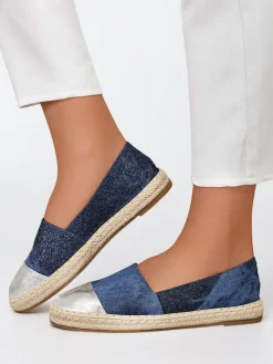 Hot Damskie espadryle a'la jeansowe Anerta Espadryle Płaskie
