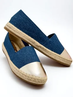 Discount Damskie espadryle a'la jeansowe Anerta Espadryle Płaskie