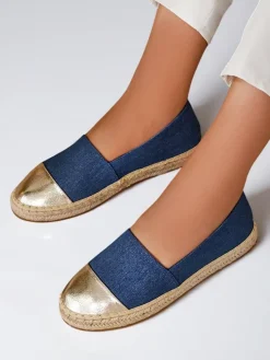 Discount Damskie espadryle a'la jeansowe Anerta Espadryle Płaskie