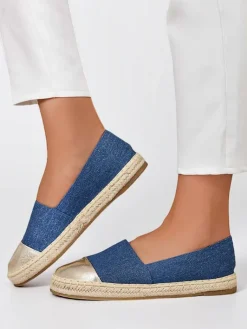 Discount Damskie espadryle a'la jeansowe Anerta Espadryle Płaskie