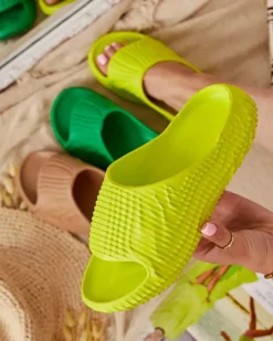 Best Damskie gumowe klapki Aroria Klapki Płaskie