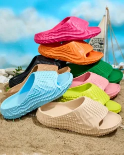 Best Damskie gumowe klapki Aroria Klapki Płaskie