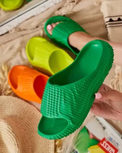 Clearance Damskie gumowe klapki Aroria Klapki Płaskie