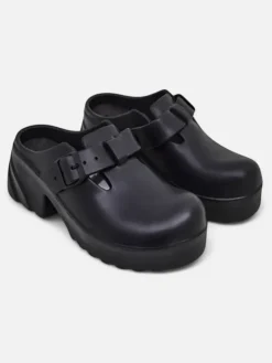 New Damskie gumowe klapki na obcasie Voxones Klapki Na Obcasie