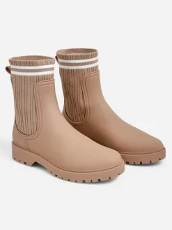 Clearance Damskie kalosze z wyższą tkaninową wstawką Scarlesa Kalosze Matowe