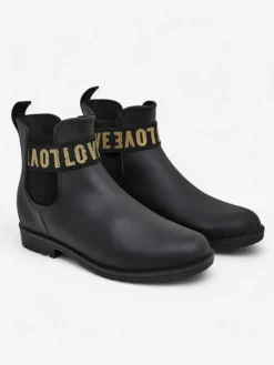 Damskie kalosze matowe z napisem Love Love Kalosze Matowe