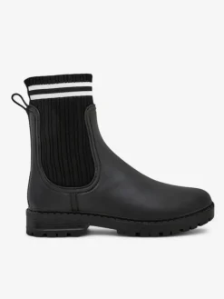 Sale Damskie kalosze z wyższą tkaninową wstawką Scarlesa Kalosze Matowe