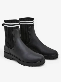 Sale Damskie kalosze z wyższą tkaninową wstawką Scarlesa Kalosze Matowe