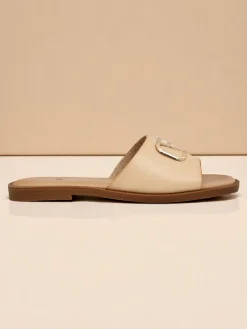 Clearance Damskie klapki na płaskiej podeszwie Ohanna Klapki Płaskie