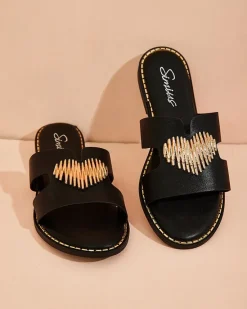 Online Damskie klapki na płaskiej podeszwie Olis Klapki Płaskie