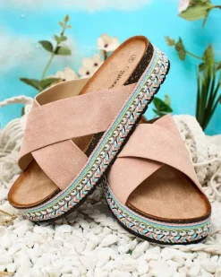 Best Damskie klapki na płaskiej podeszwie Tomlla Klapki Płaskie