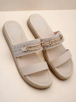 Clearance Damskie klapki na płaskiej podeszwie Mamma Klapki Płaskie