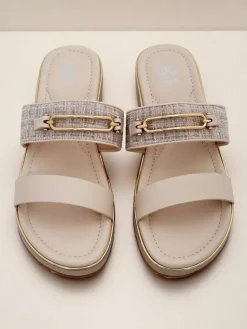 Clearance Damskie klapki na płaskiej podeszwie Mamma Klapki Płaskie