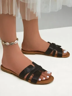 Sale Damskie klapki na płaskiej podeszwie Livia Soft Klapki Płaskie