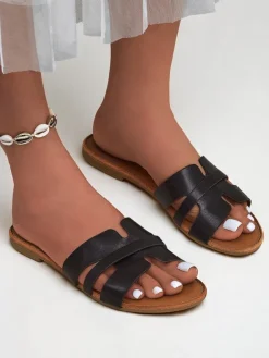 Sale Damskie klapki na płaskiej podeszwie Livia Soft Klapki Płaskie