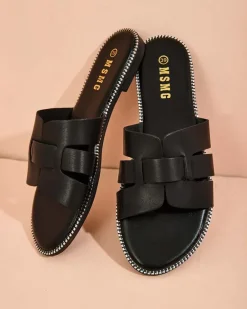 Best Damskie klapki na płaskiej podeszwie Omipp Klapki Płaskie