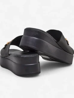 Damskie klapki na koturnie Dalimma Klapki Na Obcasie