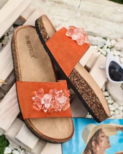 Damskie klapki z kryształkami Villo Klapki Płaskie