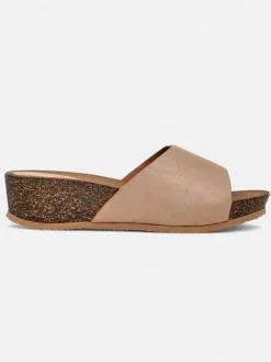 Damskie klapki na niskim koturnie Maderas Klapki Na Obcasie