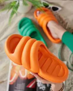 Online Damskie klapki gumowe Gammad Klapki Płaskie