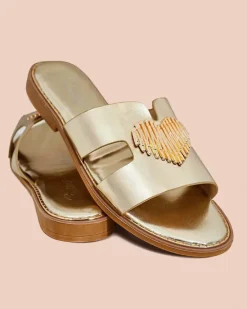 New Damskie klapki na płaskiej podeszwie Olis Klapki Płaskie