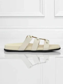 Outlet Damskie klapki w stylu rzymianek Roma Klapki Płaskie