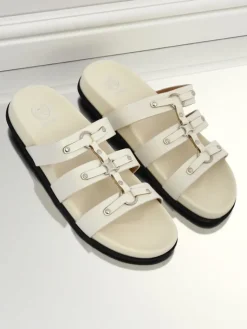 Outlet Damskie klapki w stylu rzymianek Roma Klapki Płaskie