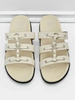 Outlet Damskie klapki w stylu rzymianek Roma Klapki Płaskie