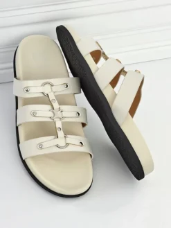 Outlet Damskie klapki w stylu rzymianek Roma Klapki Płaskie