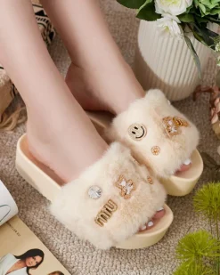 Discount Damskie klapki na platformie Helimme Klapki Na Obcasie