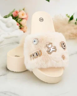 Discount Damskie klapki na platformie Helimme Klapki Na Obcasie