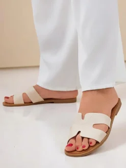 Clearance Damskie klapki na płaskiej podeszwie Casual Style Klapki Płaskie