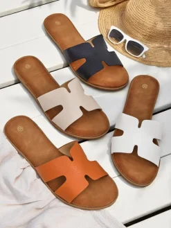 Clearance Damskie klapki na płaskiej podeszwie Casual Style Klapki Płaskie